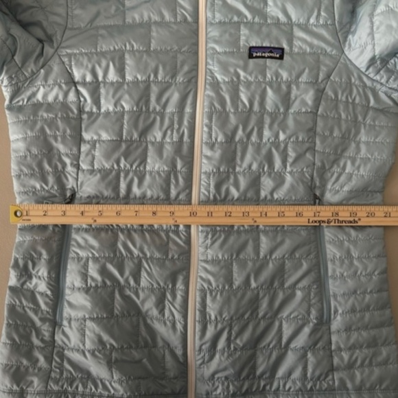 Patagonia Womens Nano Puff Quilted Full Zip Primaloft Lightweight Jacket Blue XL - Picture 10 of 12